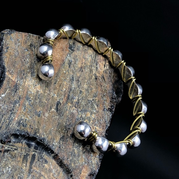 Silpada Sterling Silver and Brass Wire Cuff Bracelet - Picture 9 of 17